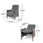 Anaura Channel Stitch Pushback Recliner by Christopher Knight Home