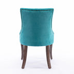 Ultra Side Dining Chair with Thickened Fabric and Bronze Nail Head, Set of 2
