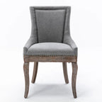 Ultra Side Dining Chair with Thickened Fabric and Bronze Nail Head, Set of 2