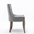 Ultra Side Dining Chair with Thickened Fabric and Bronze Nail Head, Set of 2