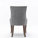 Ultra Side Dining Chair with Thickened Fabric and Bronze Nail Head, Set of 2