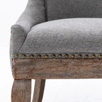 Ultra Side Dining Chair with Thickened Fabric and Bronze Nail Head, Set of 2