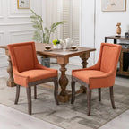 Ultra Side Dining Chair with Thickened Fabric and Bronze Nail Head, Set of 2