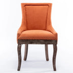 Ultra Side Dining Chair with Thickened Fabric and Bronze Nail Head, Set of 2