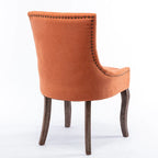 Ultra Side Dining Chair with Thickened Fabric and Bronze Nail Head, Set of 2