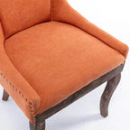 Ultra Side Dining Chair with Thickened Fabric and Bronze Nail Head, Set of 2