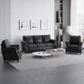 Dowd Faux Leather 3 Piece Club Chair and Sofa Set by Christopher Knight Home