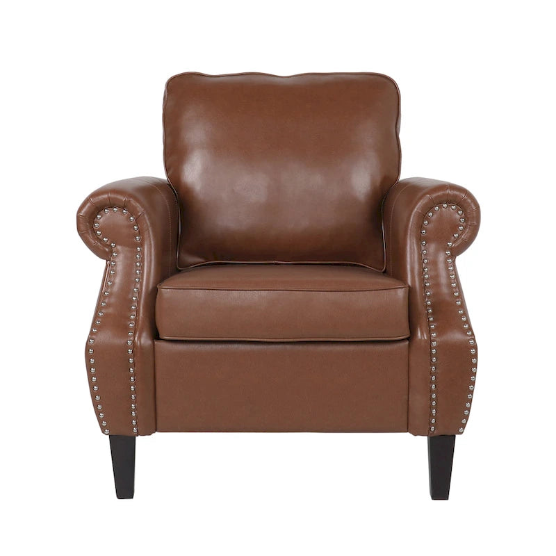 Dowd Faux Leather 3 Piece Club Chair and Sofa Set by Christopher Knight Home