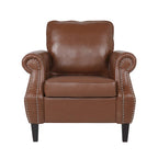 Dowd Faux Leather 3 Piece Club Chair and Sofa Set by Christopher Knight Home