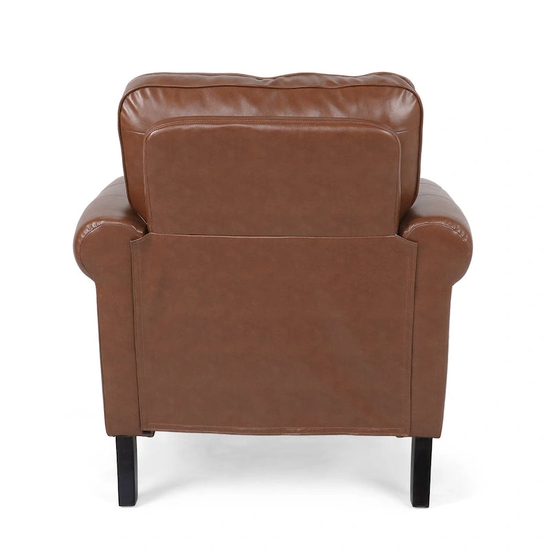 Dowd Faux Leather 3 Piece Club Chair and Sofa Set by Christopher Knight Home