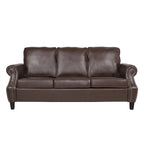 Dowd Faux Leather 3 Piece Club Chair and Sofa Set by Christopher Knight Home