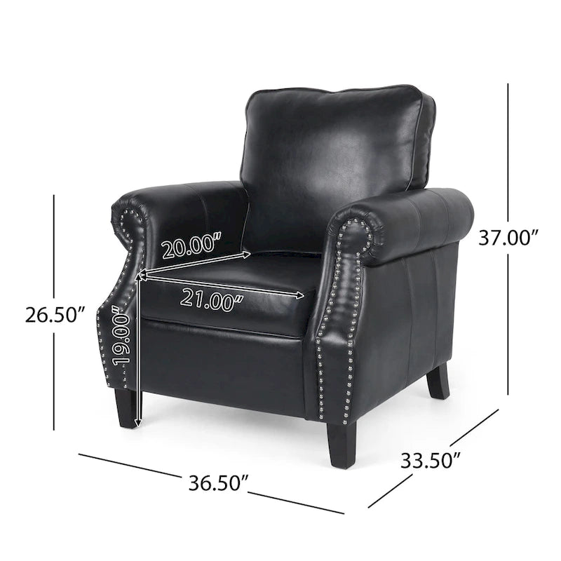 Dowd Faux Leather 3 Piece Club Chair and Sofa Set by Christopher Knight Home