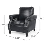 Dowd Faux Leather 3 Piece Club Chair and Sofa Set by Christopher Knight Home