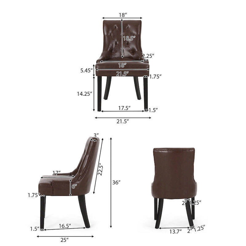 Cheney Tufted Dining Chairs (Set of 4) by Christopher Knight Home