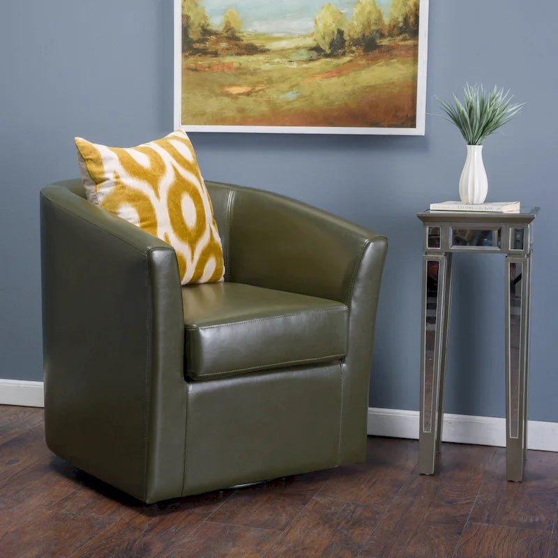 Daymian Swivel Club Chair by Christopher Knight Home - 29.00  D x 30.20  W x 30.50  H