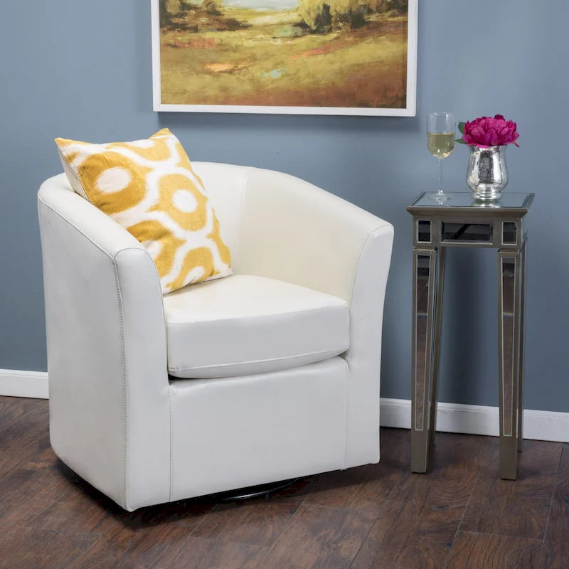 Daymian Swivel Club Chair by Christopher Knight Home - 29.00  D x 30.20  W x 30.50  H