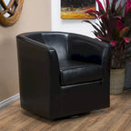 Daymian Swivel Club Chair by Christopher Knight Home - 29.00  D x 30.20  W x 30.50  H