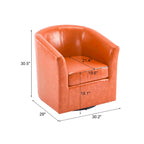 Daymian Swivel Club Chair by Christopher Knight Home - 29.00  D x 30.20  W x 30.50  H