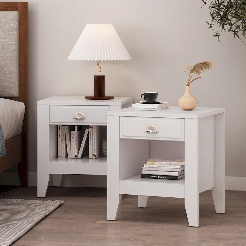 Foisy Faux Wood Nightstand with Drawer (Set of 2) by Christopher Knight Home