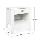 Foisy Faux Wood Nightstand with Drawer (Set of 2) by Christopher Knight Home