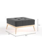Christopher Knight Home Carson Lund Mid-century Tufted Fabric Square Ottoman Table
