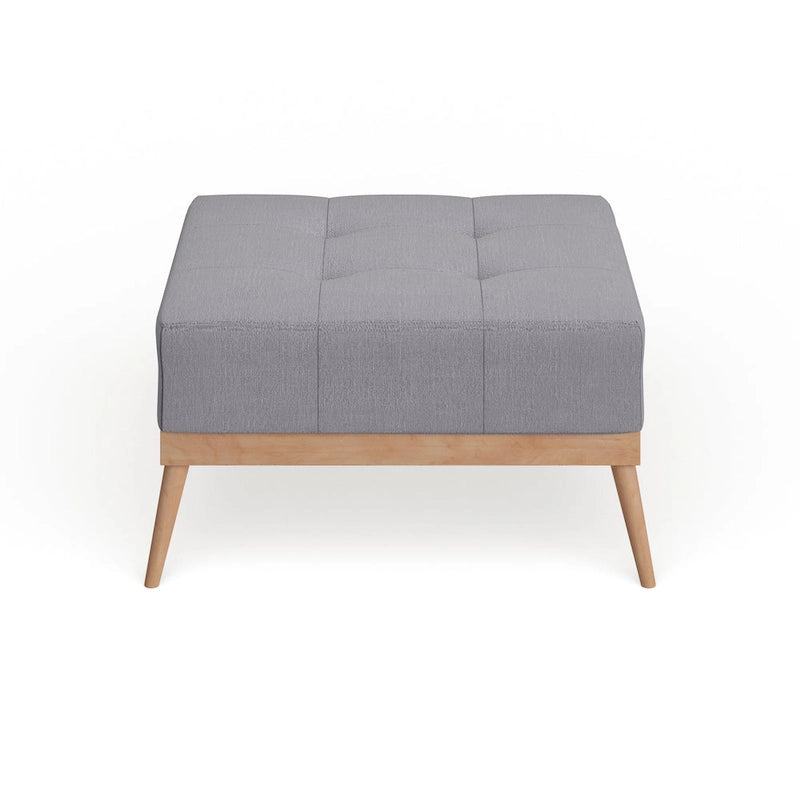 Christopher Knight Home Carson Lund Mid-century Tufted Fabric Square Ottoman Table
