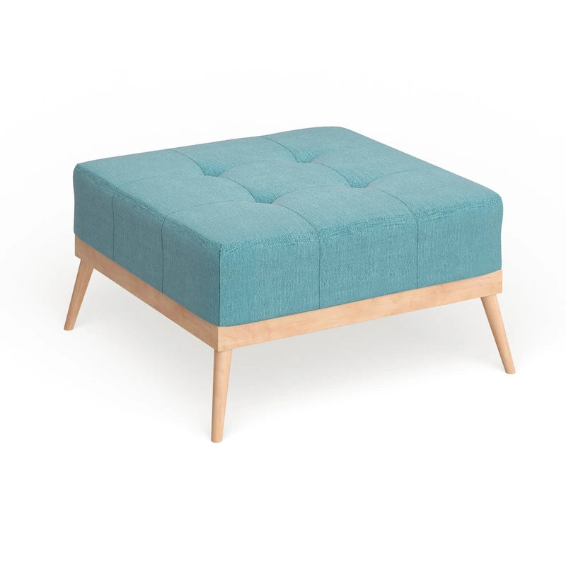 Christopher Knight Home Carson Lund Mid-century Tufted Fabric Square Ottoman Table