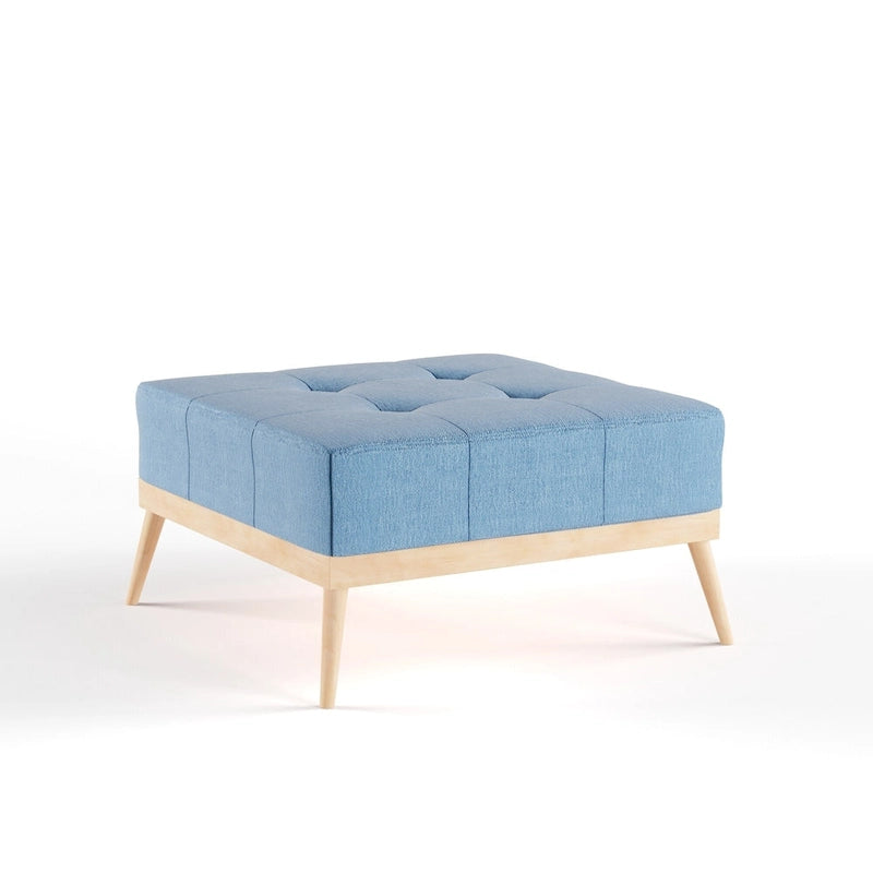 Christopher Knight Home Carson Lund Mid-century Tufted Fabric Square Ottoman Table
