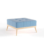 Christopher Knight Home Carson Lund Mid-century Tufted Fabric Square Ottoman Table