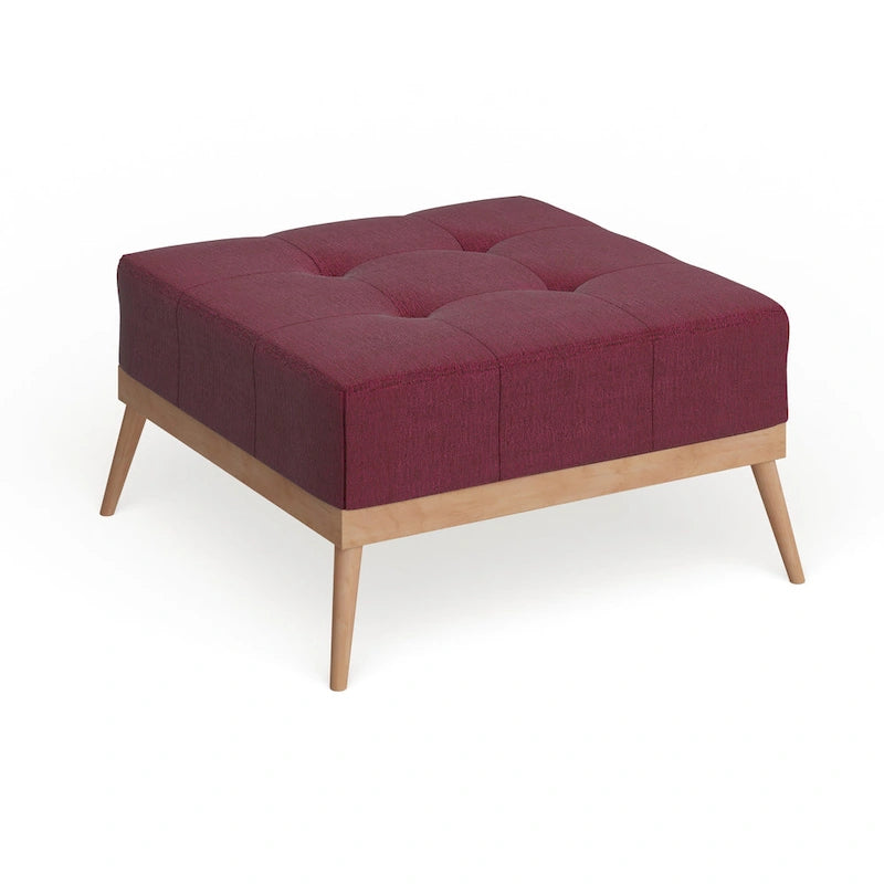 Christopher Knight Home Carson Lund Mid-century Tufted Fabric Square Ottoman Table