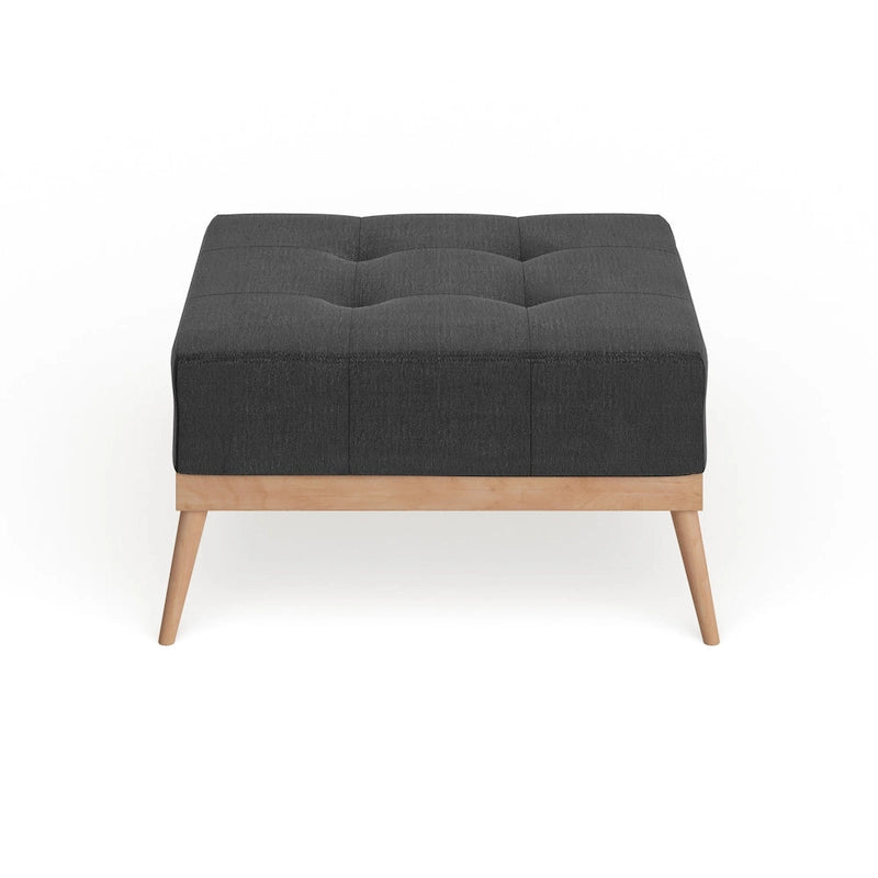 Christopher Knight Home Carson Lund Mid-century Tufted Fabric Square Ottoman Table