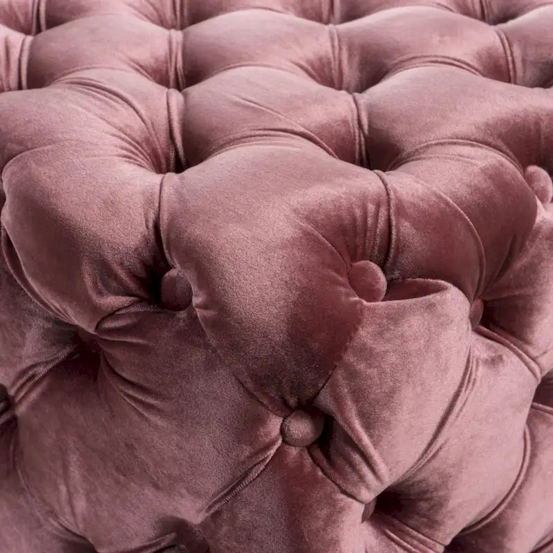 Jaymee Modern Glam Button Tufted Velvet Ottoman by Christopher Knight Home