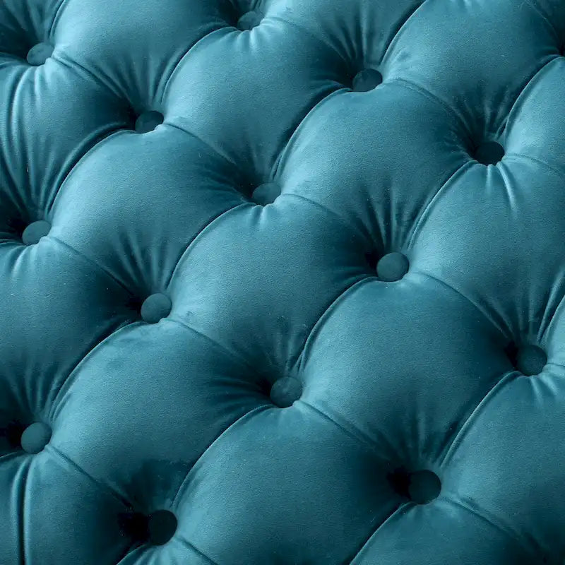 Jaymee Modern Glam Button Tufted Velvet Ottoman by Christopher Knight Home