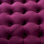 Jaymee Modern Glam Button Tufted Velvet Ottoman by Christopher Knight Home