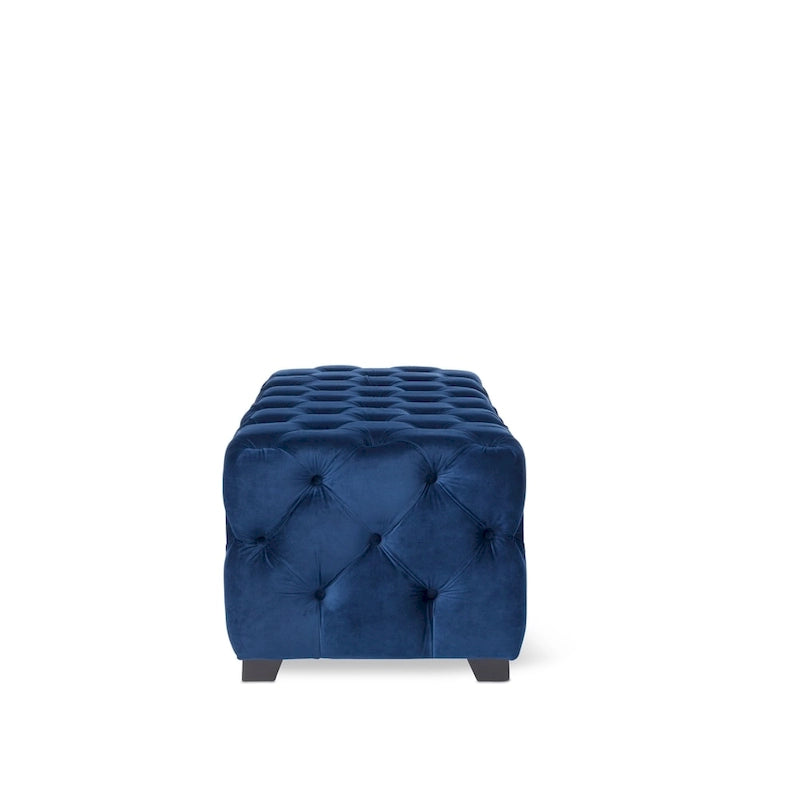 Piper Glam Tufted Velvet Ottoman Bench by Christopher Knight Home