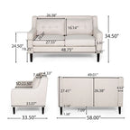 Galene Contemporary Fabric Loveseat by Christopher Knight Home - 58.00  W x 33.50  L x 34.50  H