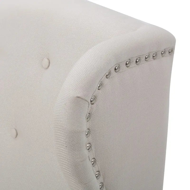 Niclas Wing Back Studded Fabric Accent Chairs (Set of 2) by Christopher Knight Home