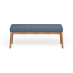 Saxon Mid-century Tufted Fabric Ottoman Bench by Christopher Knight Home - 43.00 L x 15.75 W x 17.00 H
