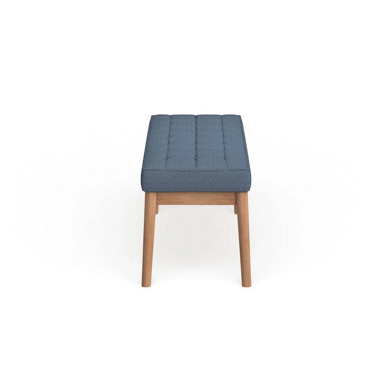 Saxon Mid-century Tufted Fabric Ottoman Bench by Christopher Knight Home - 43.00 L x 15.75 W x 17.00 H