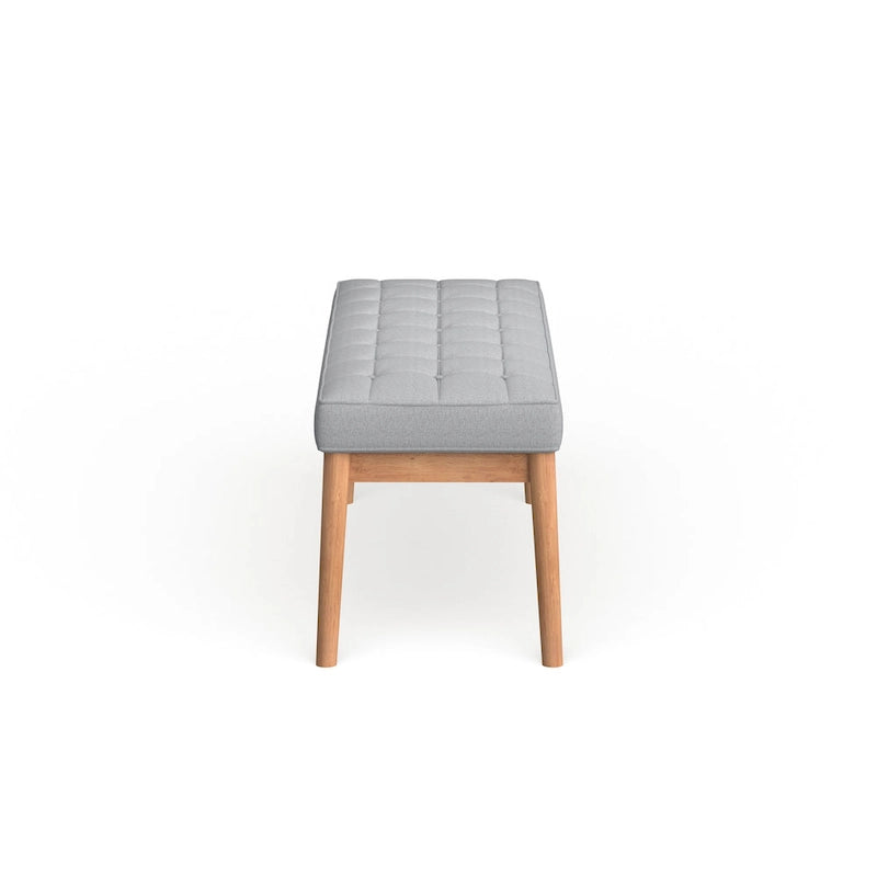 Saxon Mid-century Tufted Fabric Ottoman Bench by Christopher Knight Home - 43.00 L x 15.75 W x 17.00 H