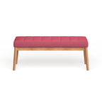 Saxon Mid-century Tufted Fabric Ottoman Bench by Christopher Knight Home - 43.00 L x 15.75 W x 17.00 H