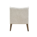 Beige-colored button-down fabric lounge chair