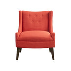 Beige-colored button-down fabric lounge chair
