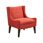 Beige-colored button-down fabric lounge chair