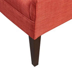 Beige-colored button-down fabric lounge chair