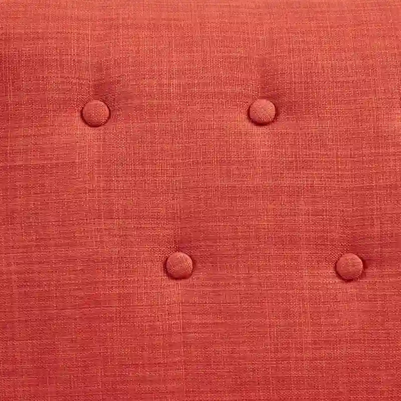 Beige-colored button-down fabric lounge chair