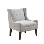 Beige-colored button-down fabric lounge chair