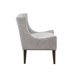 Beige-colored button-down fabric lounge chair