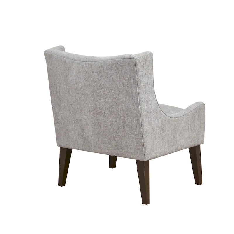 Beige-colored button-down fabric lounge chair