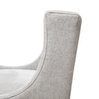 Beige-colored button-down fabric lounge chair